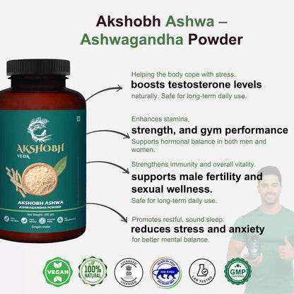 Akshobh Ashwa Ashawagandha Powder
