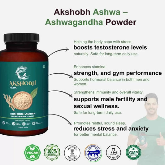 Akshobh Ashwa Ashwagandha Powder
