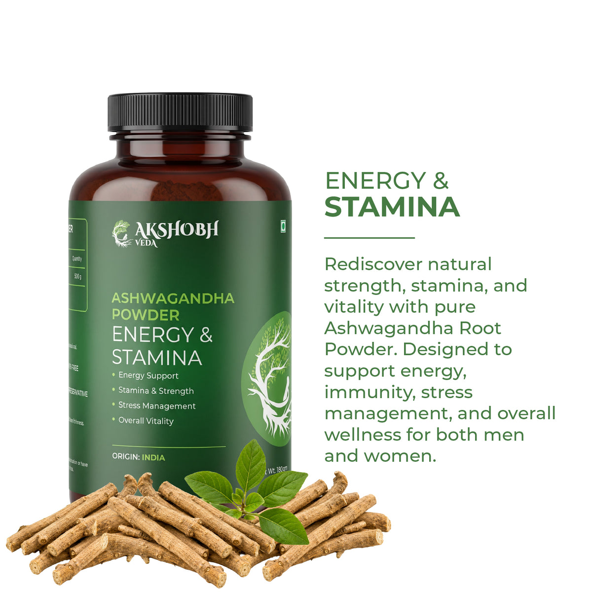 Akshobh Veda Ashwagandha Powder