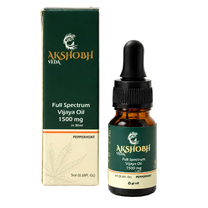 Akshobhveda Full Spectrum Vijaya Oil(Oral Drops)(1500MG) ((Trial Pack)