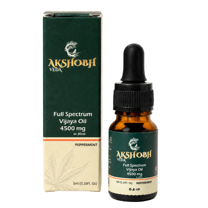 Akshobh Veda Full Spectrum Vijaya Oil(Oral Drops)(4500 MG) (Trial Pack)